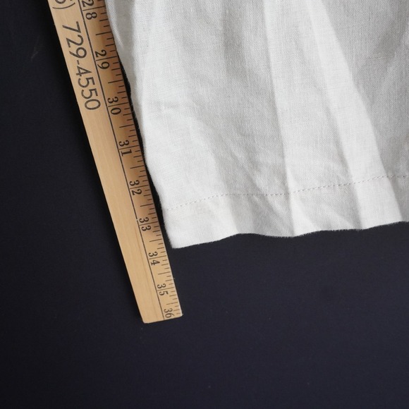 Tommy Bahama Relax Cream Linen Trousers Elastic Waist Casual Pants LG Beach - Picture 8 of 11